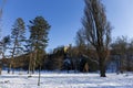 The largest Park in Prague Ã¢â¬â Stromovka - the Royal Tree-tree in the snowy Winter